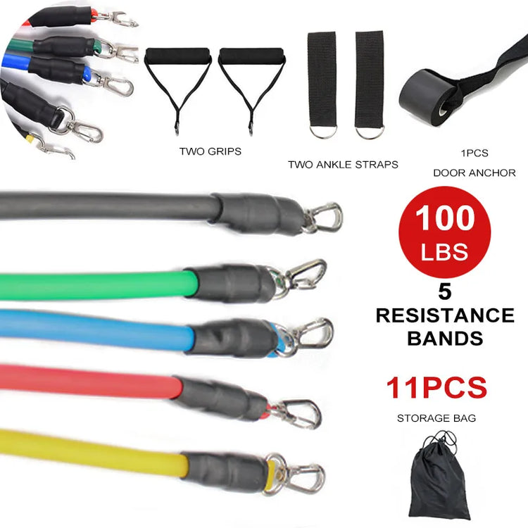 Kit bandes élastiques fitness équipement gymnastique - Wellness Fusion