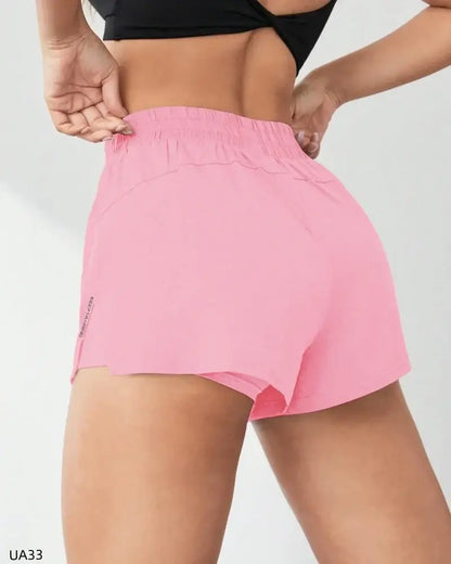 Short sport femme taille haute coupe slim respirante été fitness - Wellness Fusion