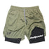 Short sport homme respirant séchage rapide fitness - coloris kaki - Wellness Fusion