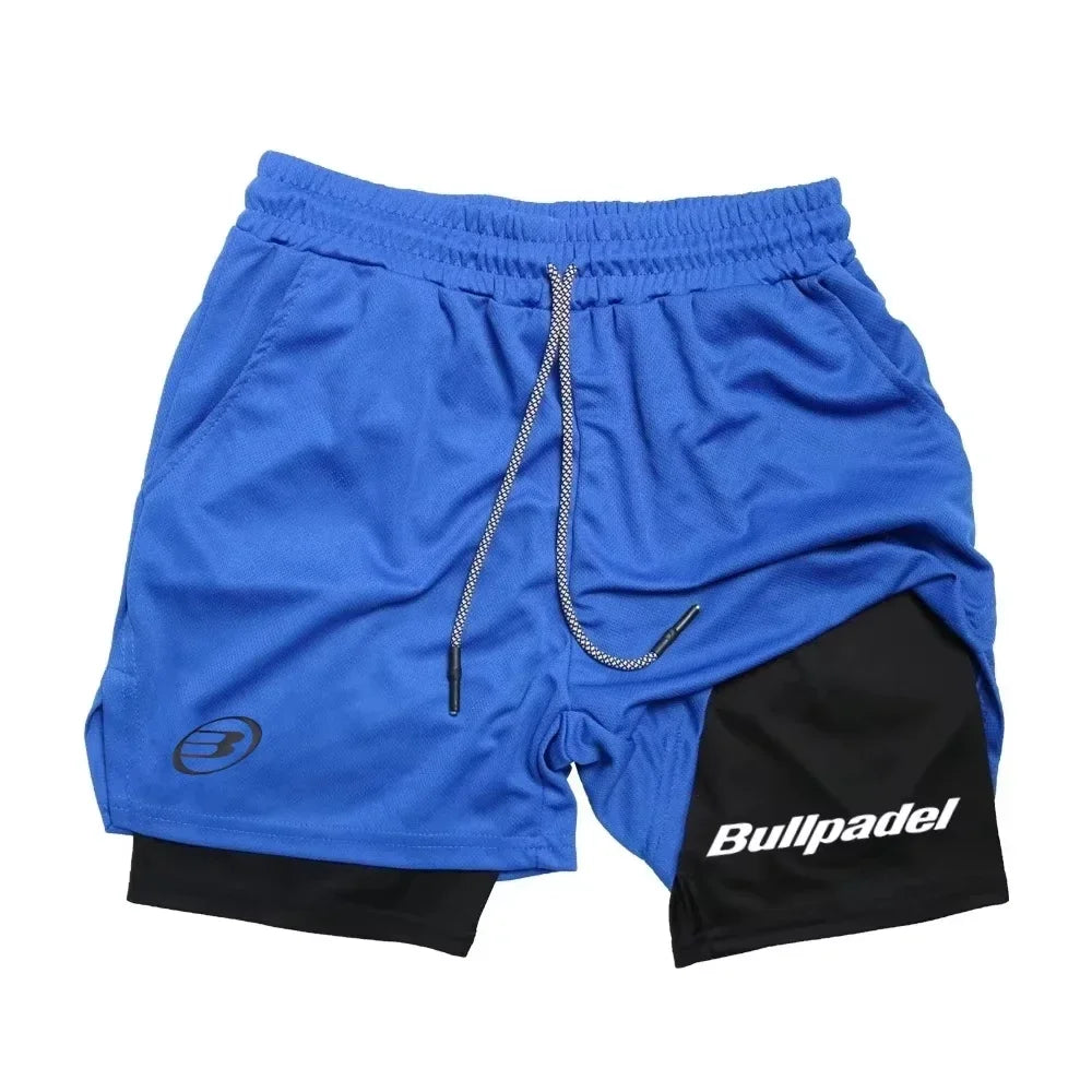 Short sport homme respirant séchage rapide fitness - coloris blue - Wellness Fusion