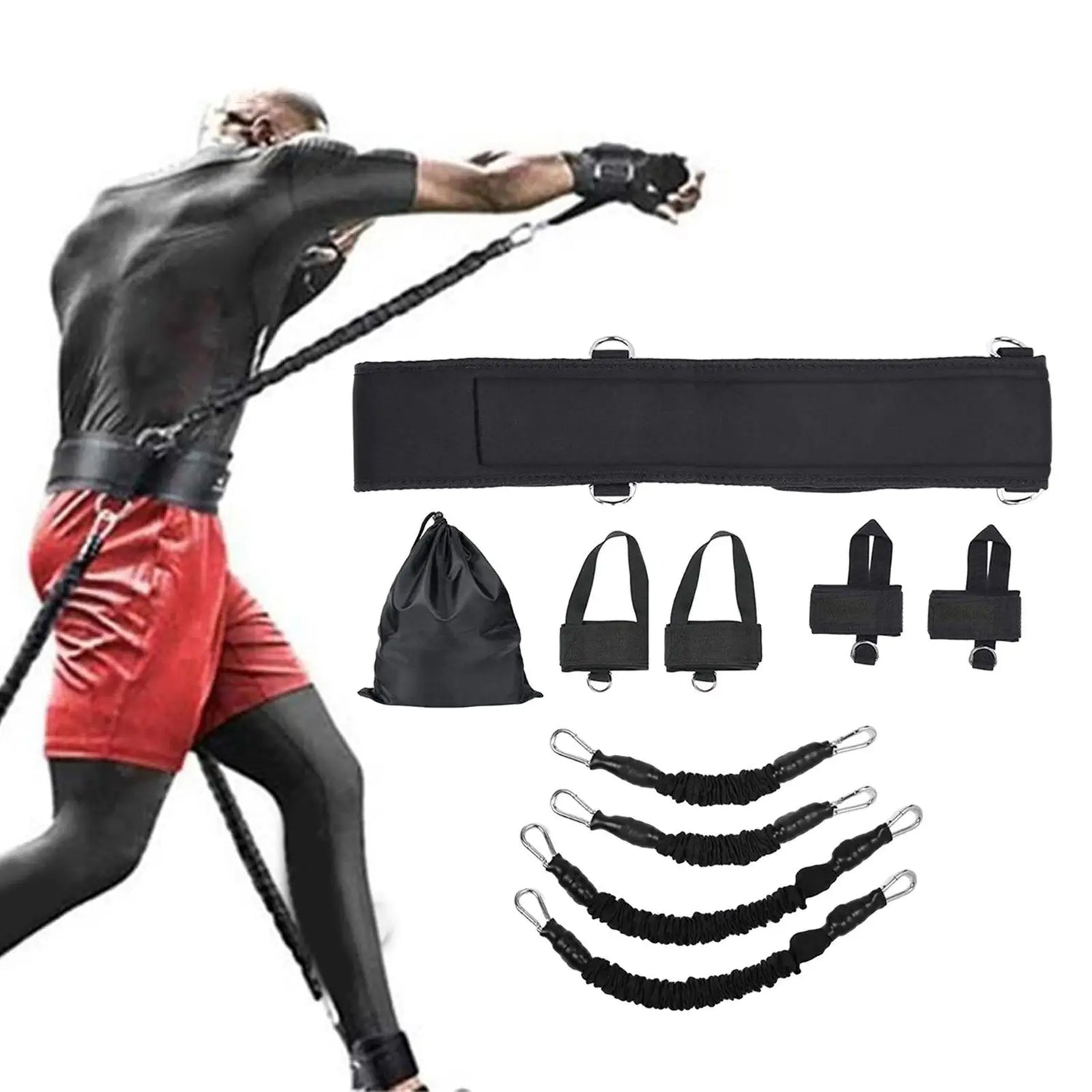 Kit bandes de résistance entraînement boxe fitness - Wellness Fusion