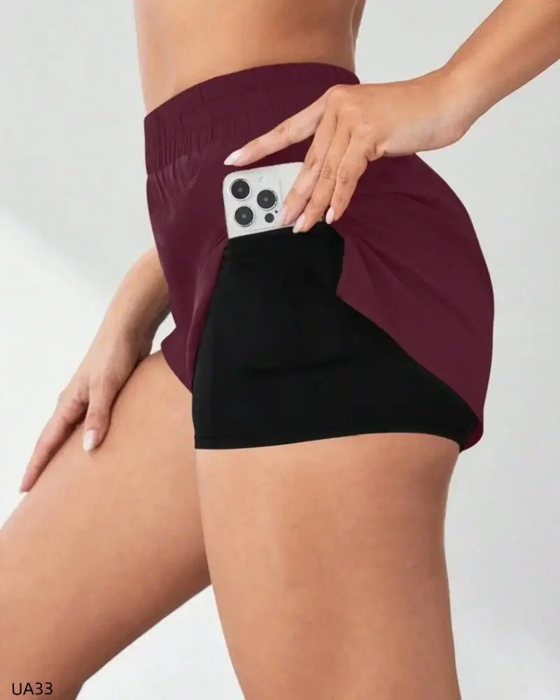Short sport femme taille haute coupe slim respirante été fitness - Wellness Fusion