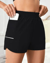 Short sport femme taille haute léger été fitness running poches - Wellness Fusion