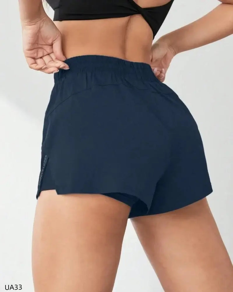 Short sport femme taille haute coupe slim respirante été fitness - Wellness Fusion
