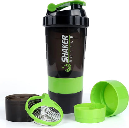 Shaker protéine 500ml portable mélangeur fitness - coloris vert - Wellness Fusion