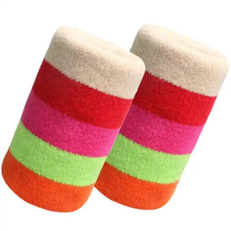 Bracelet sport rayé coton coloré support poignet homme femme - Wellness Fusion