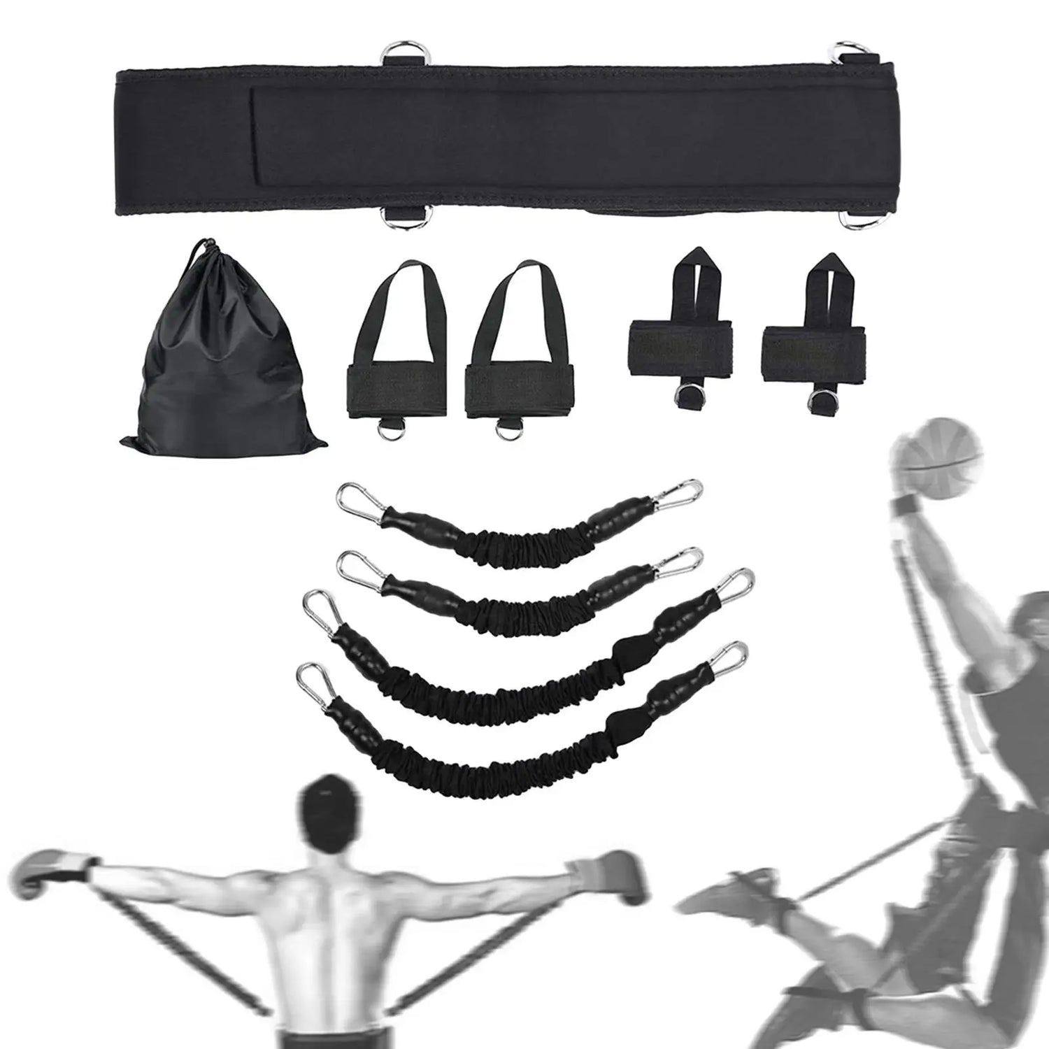 Kit bandes de résistance entraînement boxe fitness - Wellness Fusion