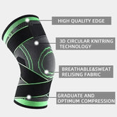 Manchon compression genou sangles ajustables course entraînement sport - Wellness Fusion