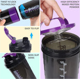 Shaker protéine 500ml portable mélangeur fitness sans grumeaux - Wellness Fusion
