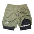 Short sport homme respirant séchage rapide fitness - coloris kaki - Wellness Fusion
