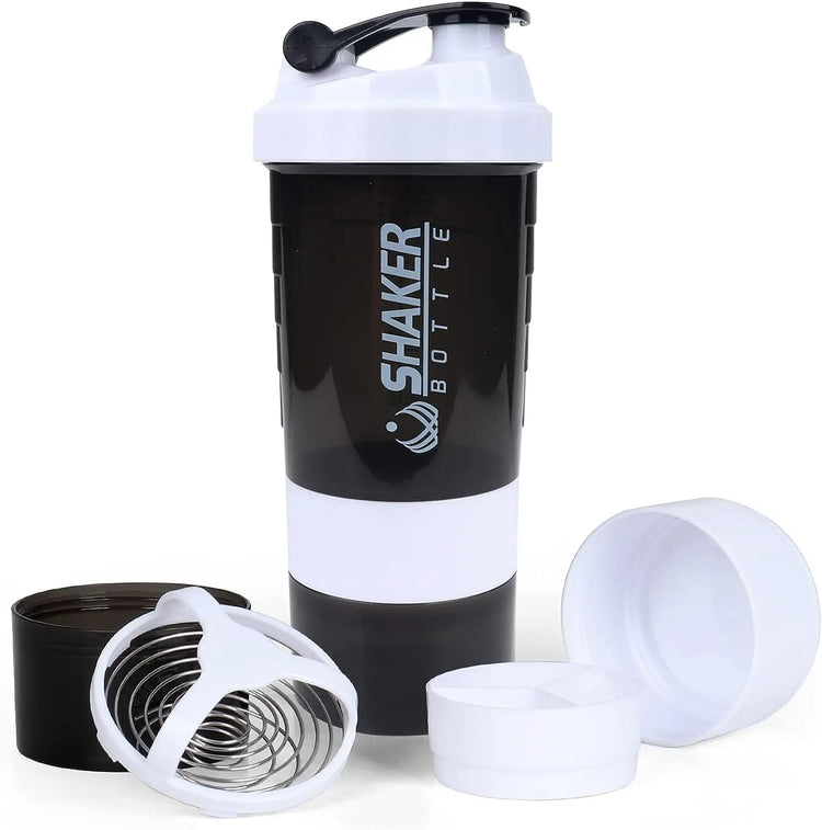 Shaker protéine 500ml portable mélangeur fitness - coloris blanc - Wellness Fusion